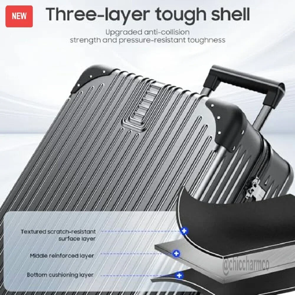 20 Inch Carry On Luggage Hard Shell TSA Lock 8 Spinner Wheels Lightweight